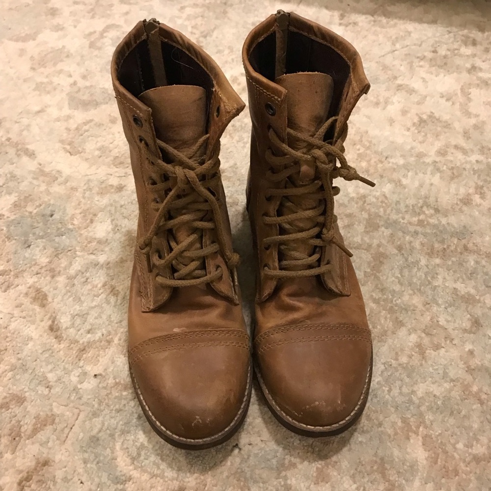 Leather combat boots - Picture 2 of 4